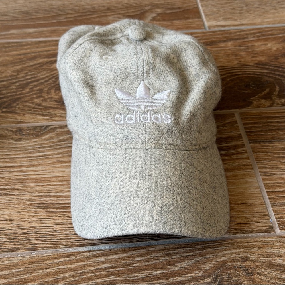 adidas wool baseball cap in sage green with white logo